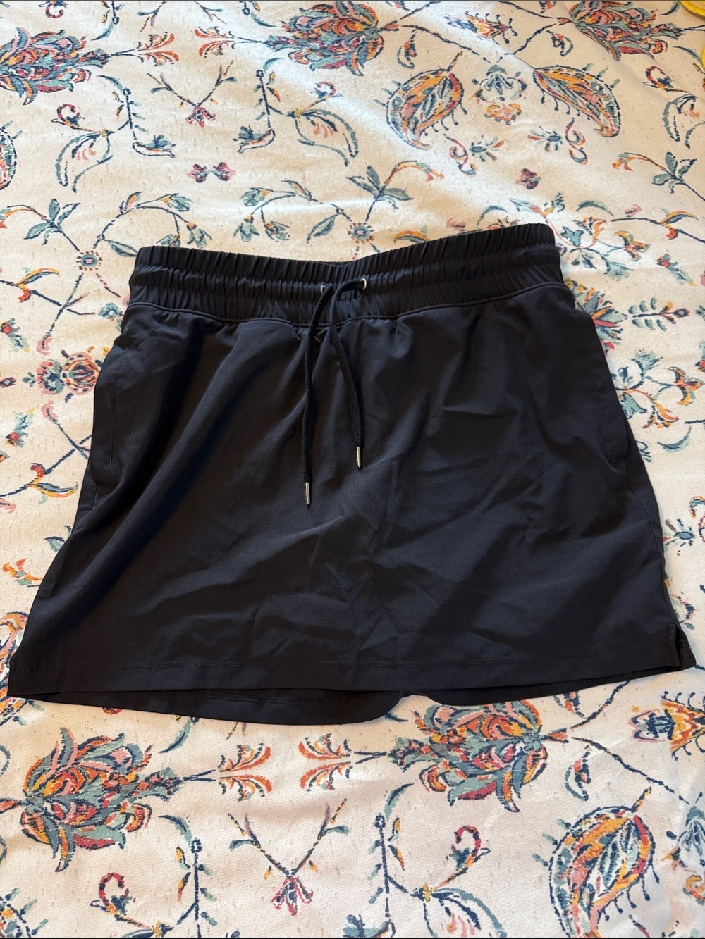 Black Athletic Drawstring Skort